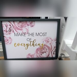 Inspirational Floral Wall Art (EUC)